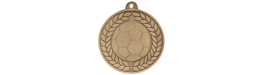 50MM AVIATOR FOOTBALL BALL MEDAL - GOLD, SILVER & BRONZE